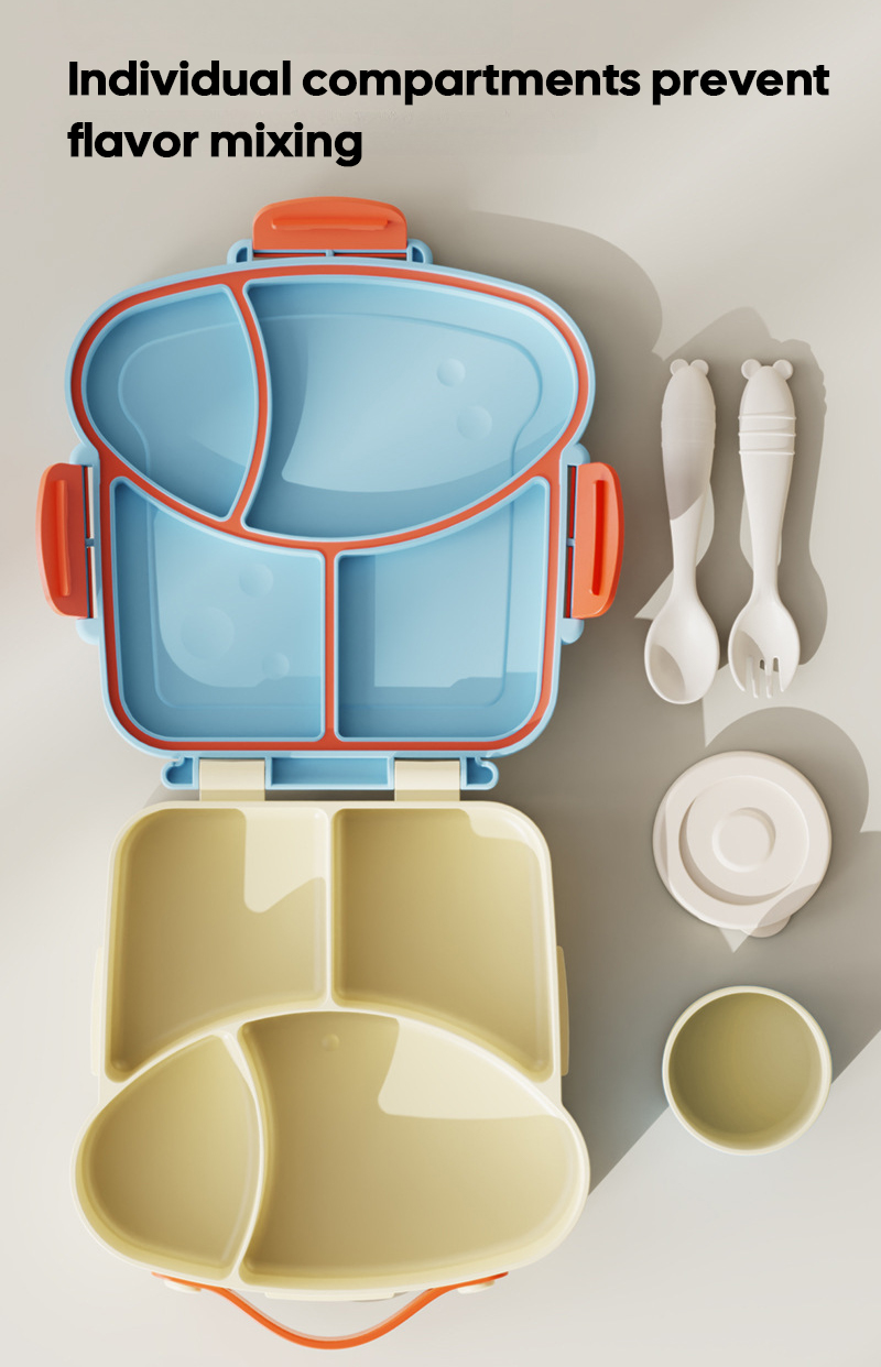 Toast-Shaped Kids’ Lunch Box, Compartmentalised & Leak-Resistant - Image 10