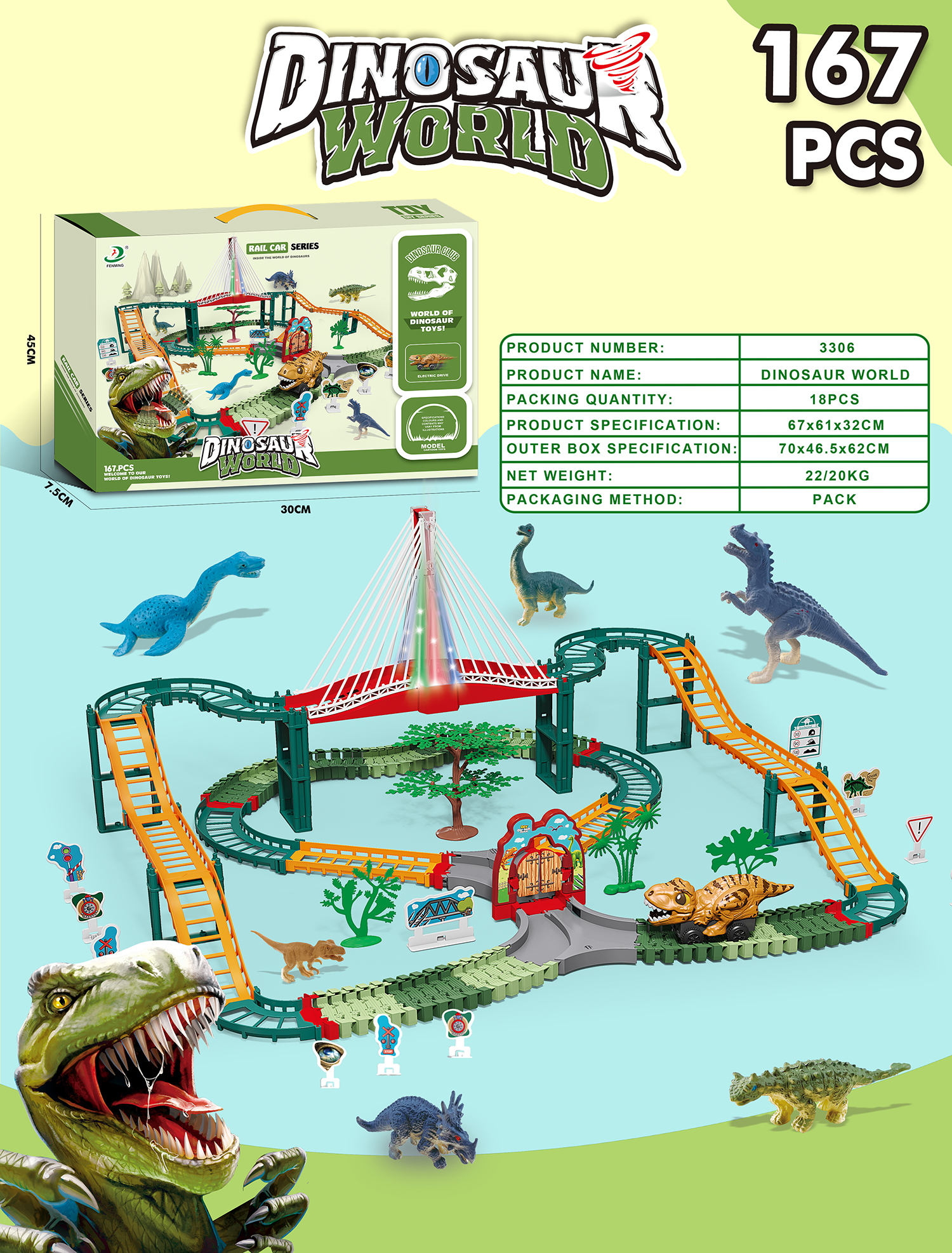 Dinosaur World Track Set – Large Edition(3306)
