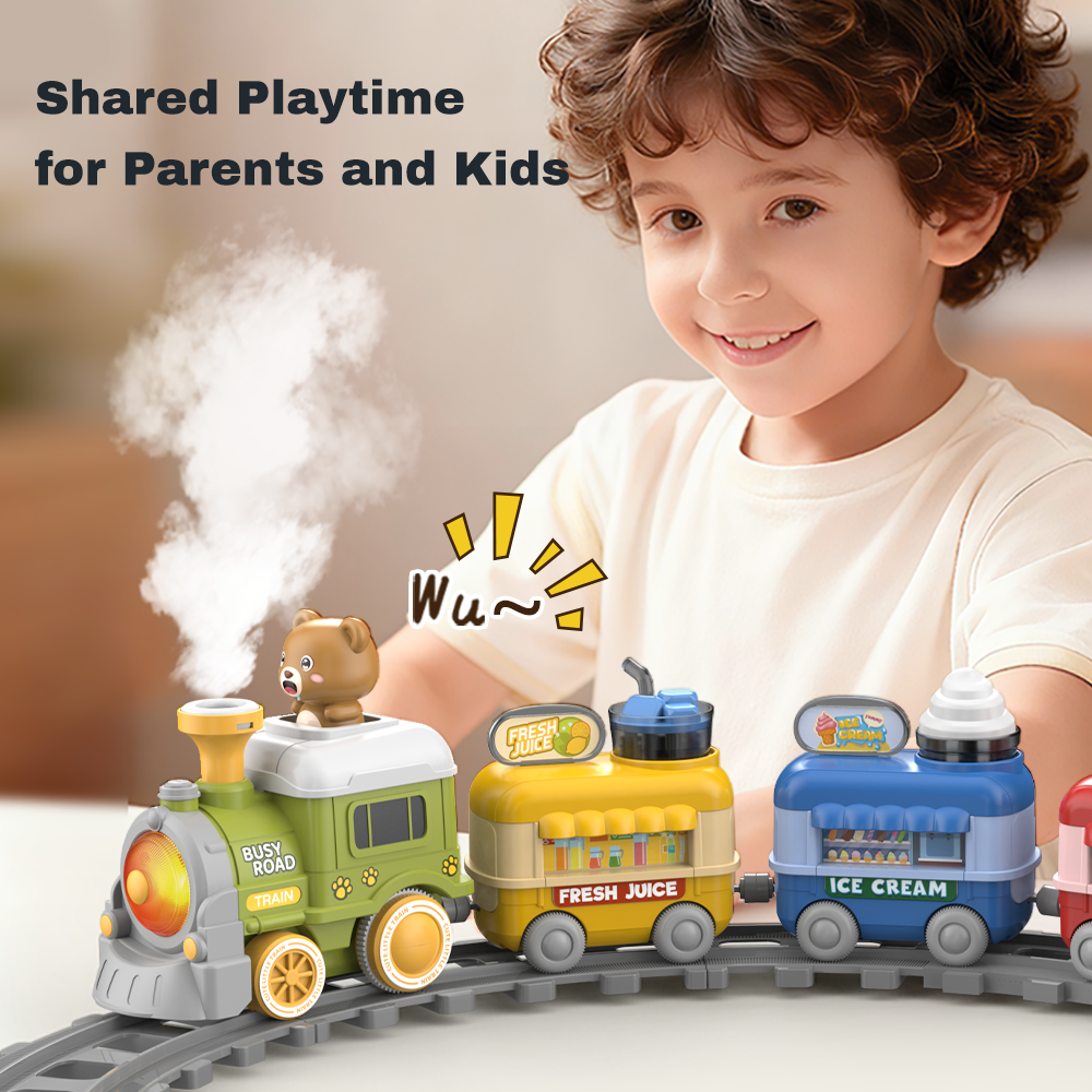 Electric Steam Train Set for Kids