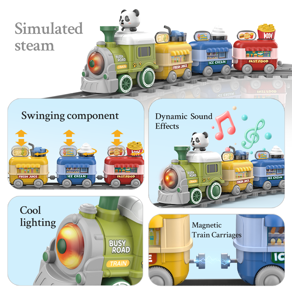 Electric Steam Train Set for Kids - Image 3