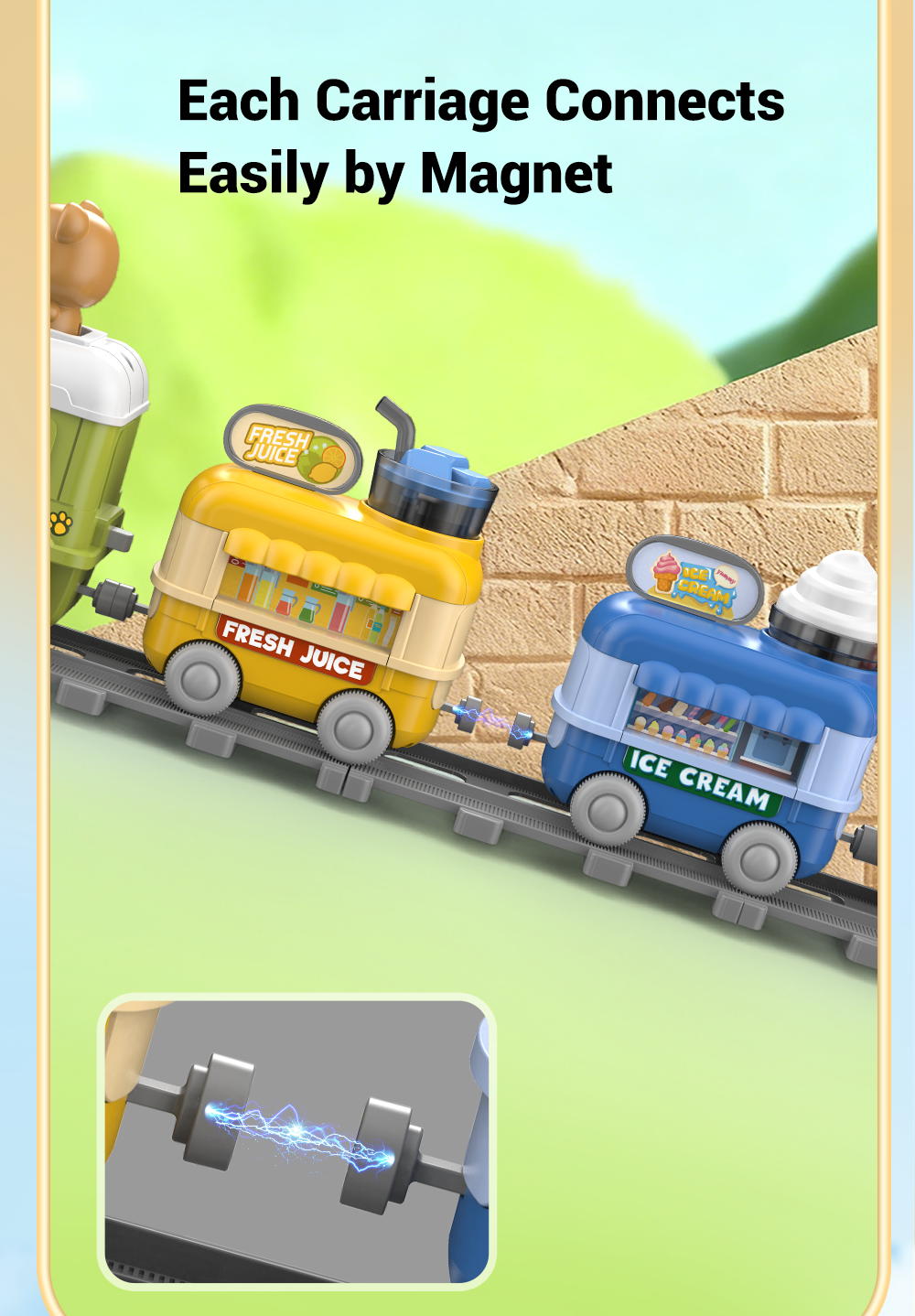 Electric Steam Train Set for Kids - Image 5