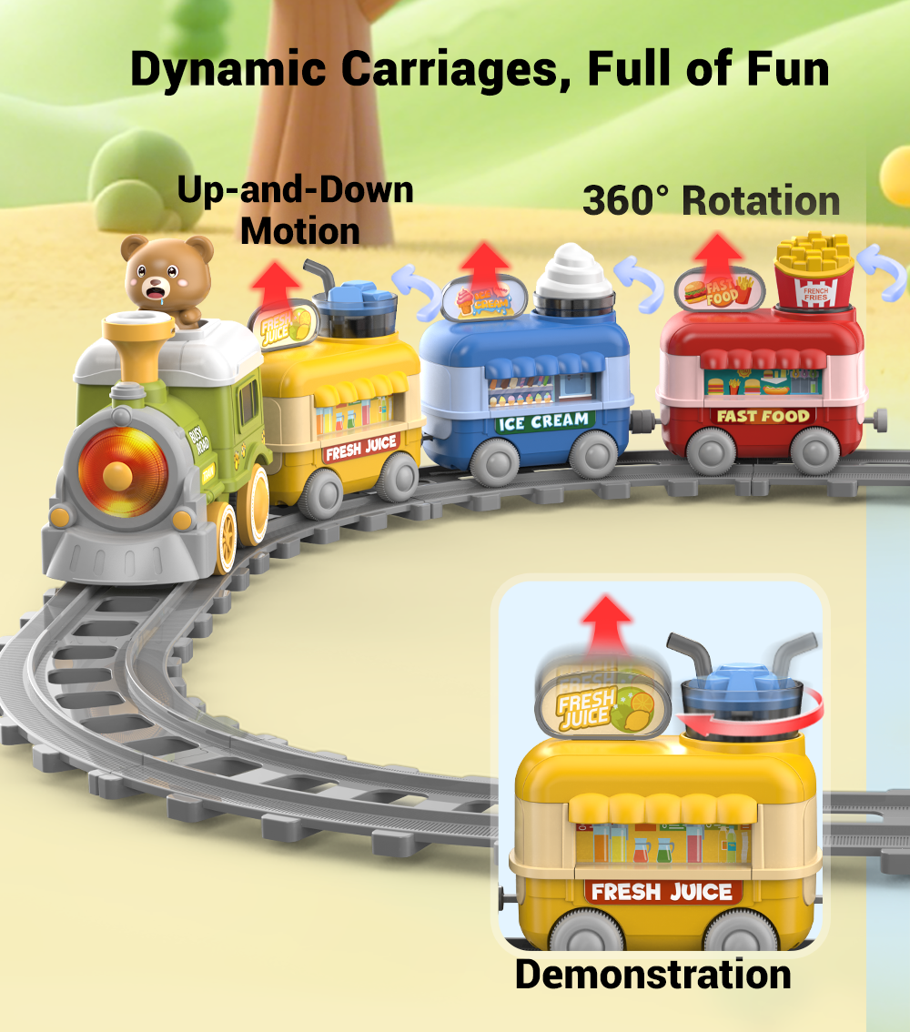 Electric Steam Train Set for Kids - Image 8